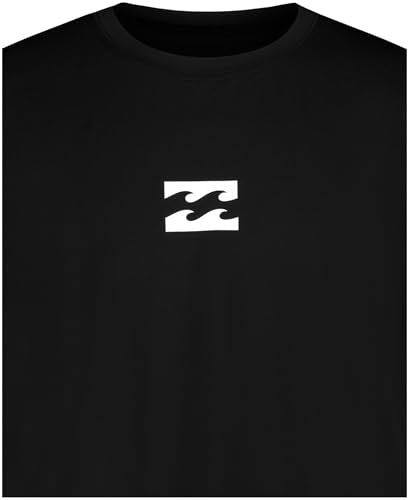 Billabong Boys' UPF 50+ Rash Guard Surf Shirt – Loose Fit, Black, 18-20