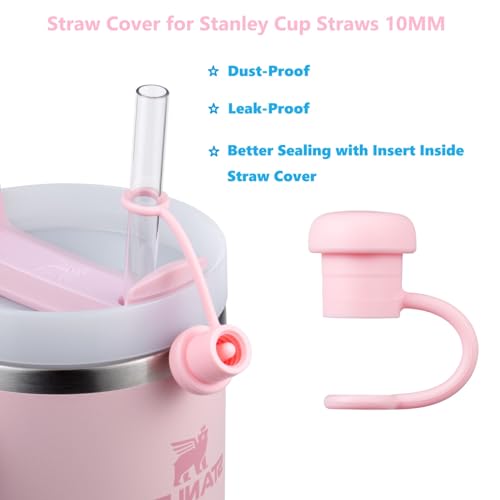 Cute Straw Covers for Stanley Cups - 6-Pack Silicone Toppers