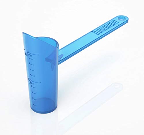 No Spill Water Bottle Scoop for Supplements - BPA Free, Blue
