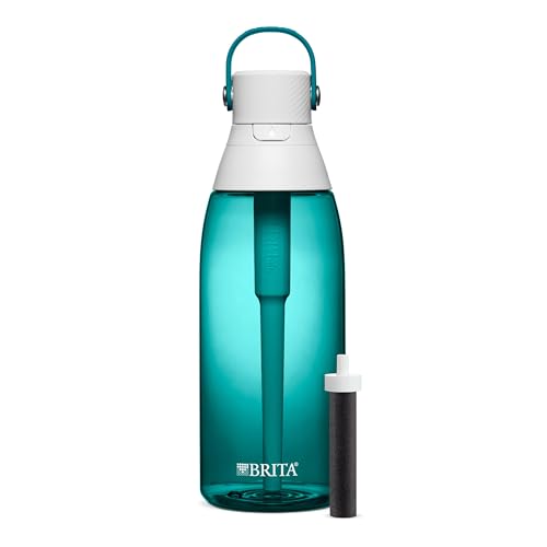 Brita 36 oz Reusable Plastic Water Bottle with Filter - Sea Glass