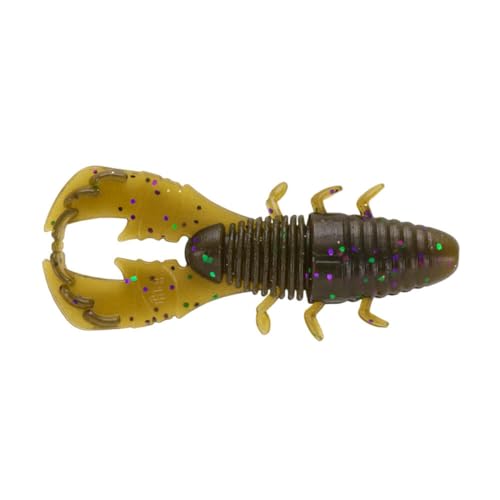 Yamamoto Yama Bug Green Pumpkin Purple Green Soft Plastic Bait, 6 Pack