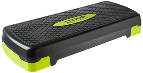 Compact Aerobic Step Platform - Adjustable Height, Black/Yellow
