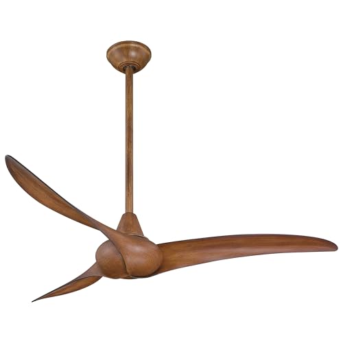 52-Inch Distressed Koa Ceiling Fan with Remote Control