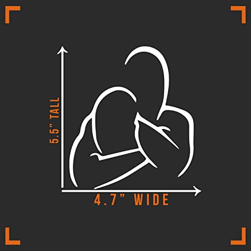 Jiu Jitsu Choke Out Vinyl Sticker - 5" x 5.5" - White