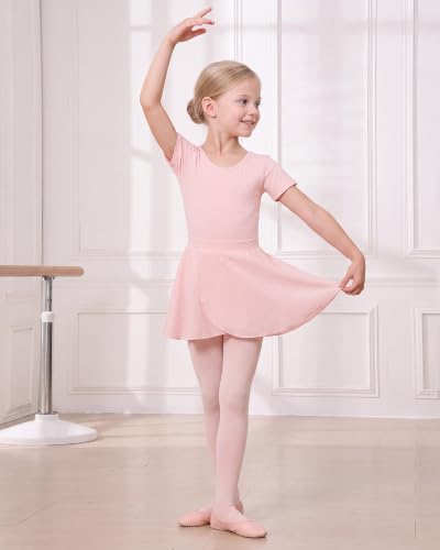 Stelle Girls Ballet Leotard Set with Skirt and Footed Tights, 6-7 Years, Pink