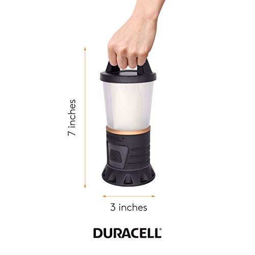Duracell 600 Lumen LED Lantern with 360¡Æ & 180¡Æ lighting for Camping, Fishing, & Emergency Use - 5 Modes and 3-AA Batteries Included