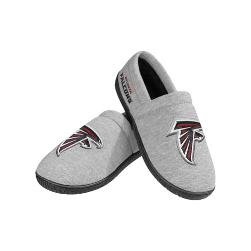 NFL Men's Sherpa Moccasins Slippers - Atlanta Falcons, Size 11-12