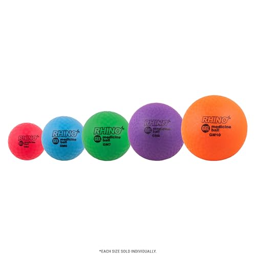 2 LB Gel-Filled Medicine Ball - Red Weighted Ball for Strength Training