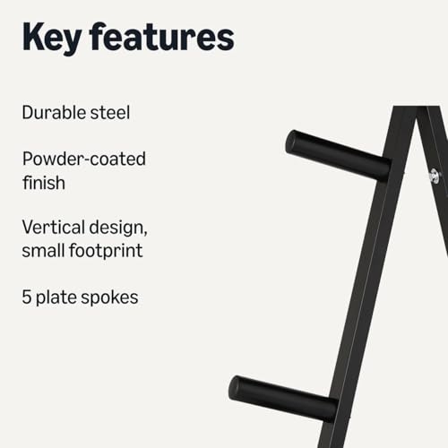 Weight Plate Tree Rack - Durable Steel, 300 lbs Capacity, 2" Storage