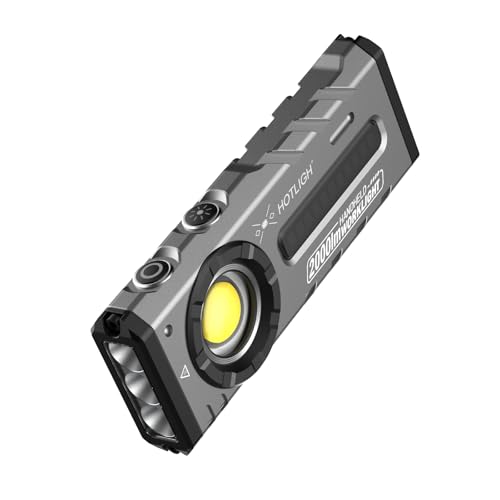 Rechargeable LED Flashlight 2000 Lumens with RGB, UV & Magnetic Base