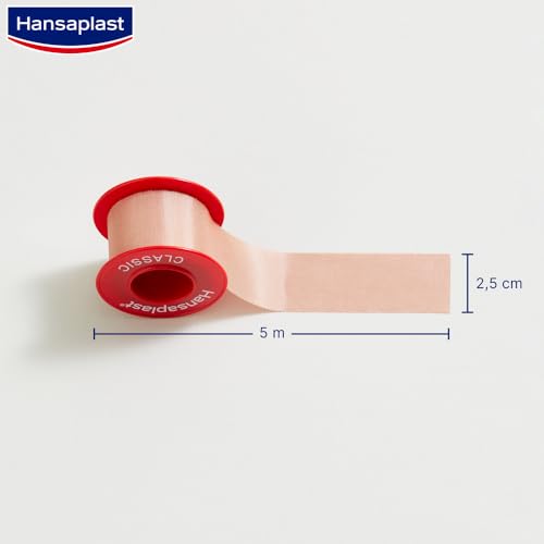 Hansaplast Fixing Plaster Roll - Strong Adhesive, 5m x 2.5cm