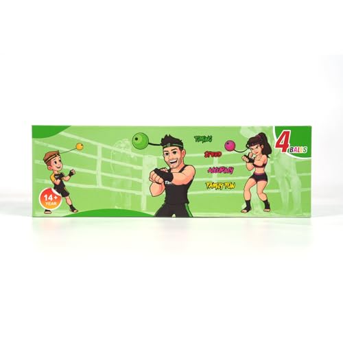 Boxing Reflex Ball Family Pack - 4 Foam Balls & 2 Headbands