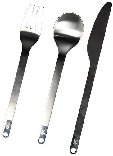 Hydro Flask Stainless Steel Flatware Set Black - Spork, Knife & Lanyard