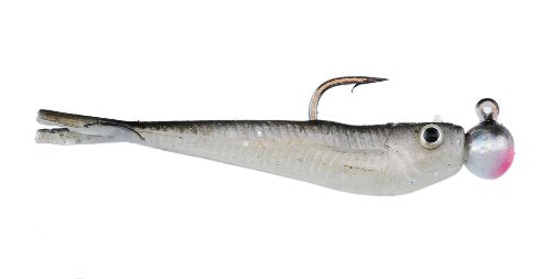 3-Inch Soft Plastic Minnow Fishing Bait - Black Shad Scented Lure