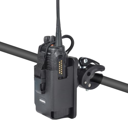 Universal Radio Clamp Mount for Handheld Two-Way Radios - Fits Handlebar Ranges 0.6'' to 1.77''