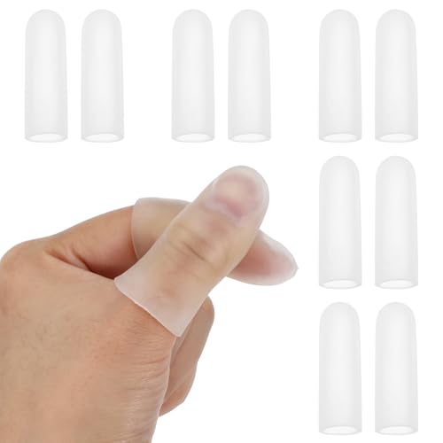 Gel Finger Cots - 10 PCS Silicone Finger Protectors - Clear