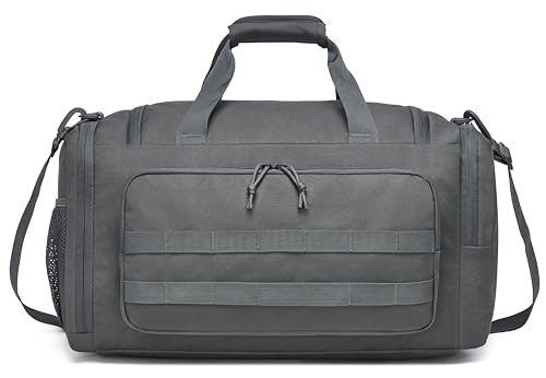 Wotony Tactical Duffle Bag for Men 35L Dark Gray Military Workout Gym Travel