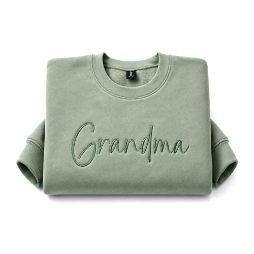 Large Grandma Embroidered Sweatshirt - Cozy Gift for Grandma