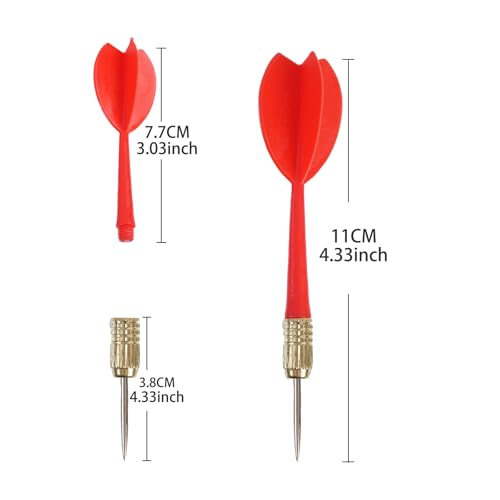 15-Piece Steel Tip Dart Set - 6g Colorful Darts for Casual Play