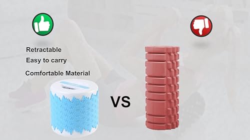 Fitster Blue Collapsible Foam Roller – 13 Inch Portable Exercise & Recovery Tool