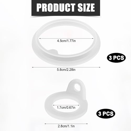 Silicone Gasket Replacement O Ring for TAKEYA Actives Water Bottle - 8 Pack