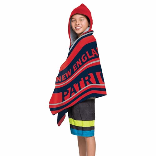 Hooded Youth Beach Towel - New England Patriots - 21" x 51"