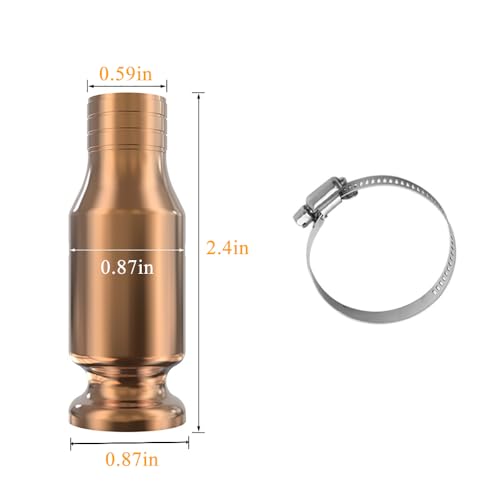Shaker Siphon Hose for Fuel Transfer Pump 1/2'' Copper Valve Syphon Hose Gas Siphon Pump for Gasoline, Oil, Diesel, Water, Liquid Self Priming Shaker Siphon Hand Pump Tube (6 feet)