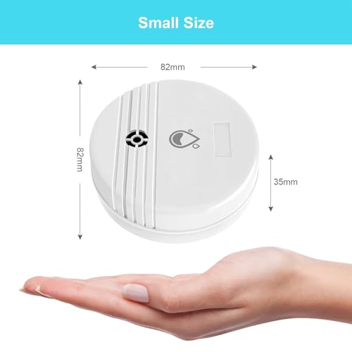 Water Leak Detector 3 Packs, Lound Sound Sensor Alarm, Home Water Flooding Monitor Sink Overflow Monitoring Wet Moisture Alert Pipe Leakage Drip Detection Warning for Basement, Laundry, Bathroom