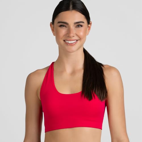 Skechers Women's Seamless Racerback Bra X-Large Black/Pink