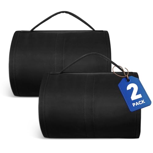 BEDELITE 55x80in Waterproof Camping Blanket – Large Fleece Stadium Outdoor Wearable, Black (Twin Pack 2)