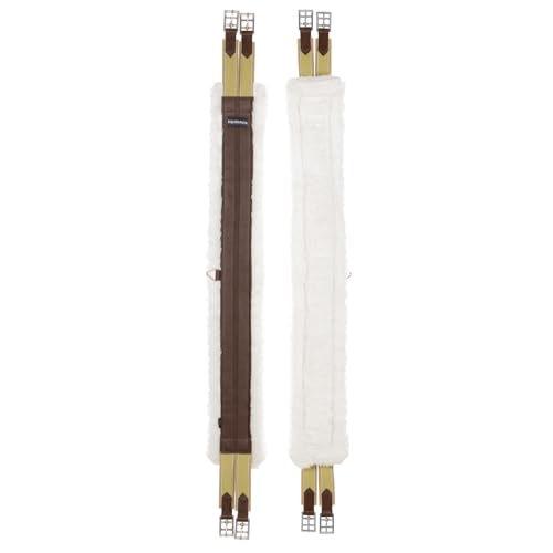 Equinavia Saga Fleece Long Girth, 52 in brown | Adjustable English Horse Girth