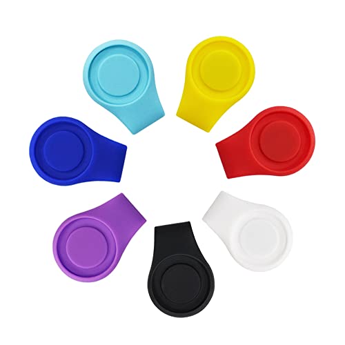 Myartte Magnetic Silicone Golf Ball Marker Hat Clip - Pack of 7, Strong Closure for Men & Women
