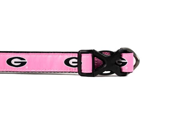 NCAA Georgia Pink Dog Collar - Officially Licensed, Medium Size