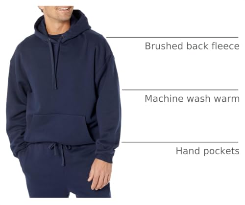 Men's Oversized-Fit Heavyweight Hooded Sweatshirt - X-Small Navy