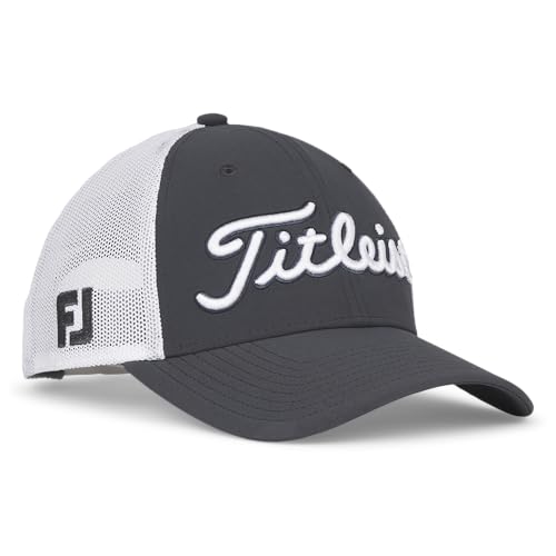 Titleist Men's Tour Performance Mesh Golf Hat Charcoal White One Size