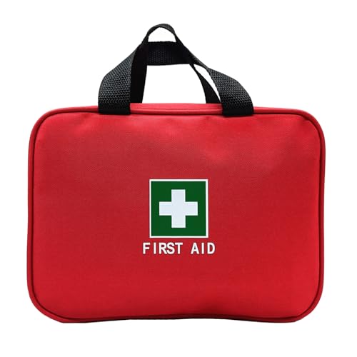 First Aid Bag - Empty Medical Storage Pouch for Travel - Zipper MHS