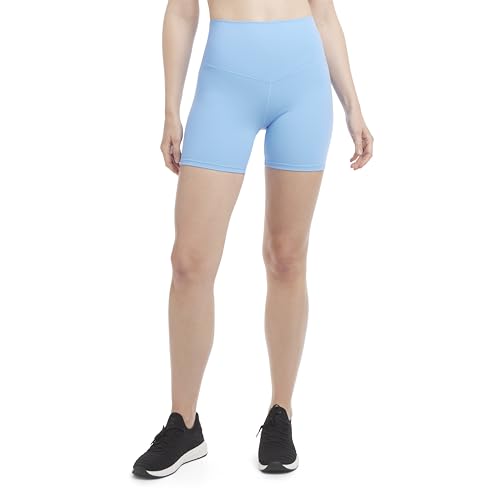 Danskin Women's Active 2-Pack Motivate 5" Bike Shorts X-Large Pacific Blue/Black