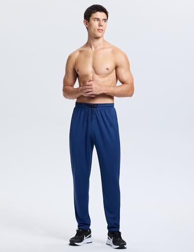 Vlynor Men's Navy Large Lightweight Athletic Joggers with Pockets
