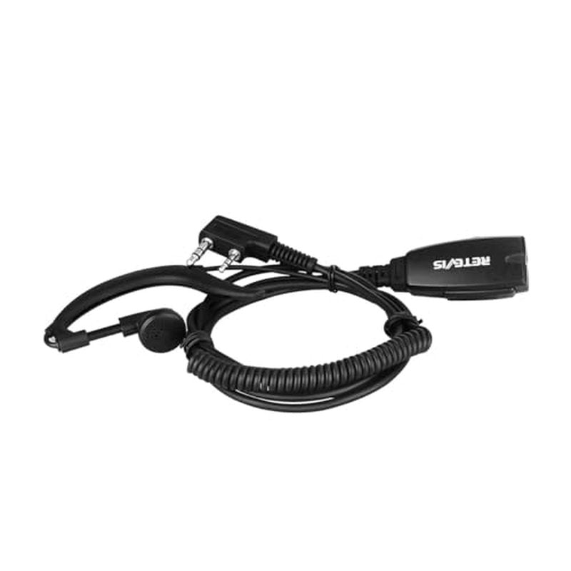 Retevis Hands Free Two Way Radio Headset with Mic, VOX, Coil, G-Type Earhook, for RT22 RT68 RT21 H-777, Compatible with Pxton, Baofeng BF-888S, Kenwood Walkie Talkie, Walkie Talkie Earpiece(2 Pack)