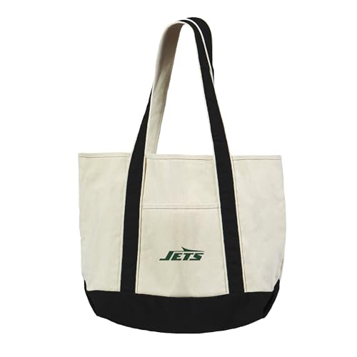 Canvas Tote Bag - New York Jets - 15" x 21" - Beige