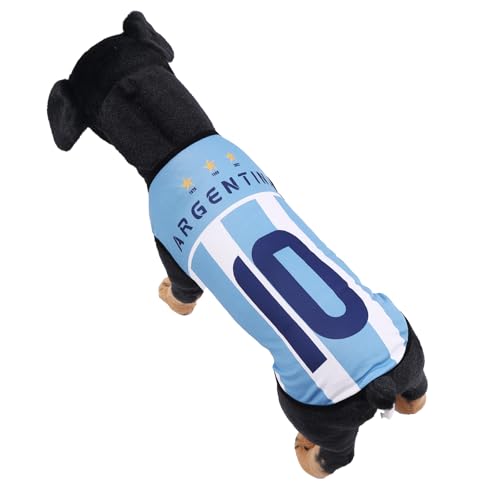 Argentina Jersey Dog Shirt - Breathable Sports Costume - Blue S