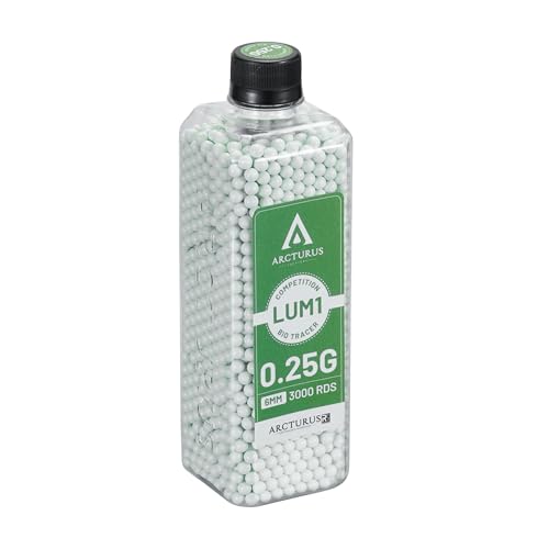 0.25g Lumi Bio Tracer Match Grade Airsoft Pellets - 3000 Rounds