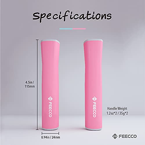 Jump Rope for Kids - Adjustable Length, Pink & Blue - Hot Pink
