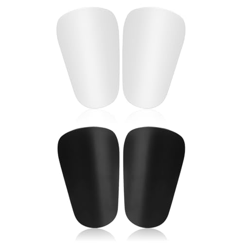 Mini Soccer Shin Guards - 4 Pcs Black & White Protective Pads