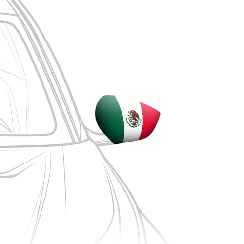 2 Pack Mexican Car Side View Mirror Covers - Weatherproof Polyester