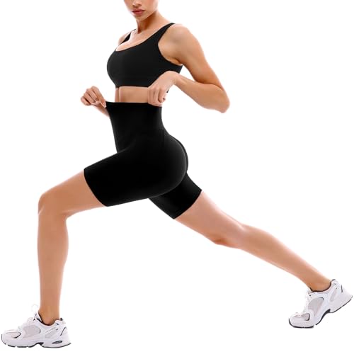 SINOPHANT 2 Pack Biker Shorts for Women with Pockets High Waisted