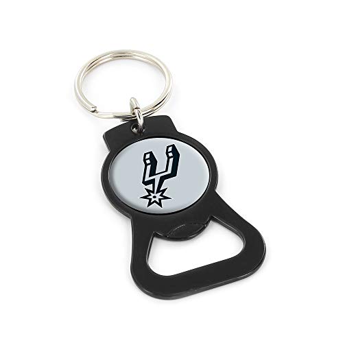 San Antonio Spurs Bottle Opener Keychain - Black Team Colors