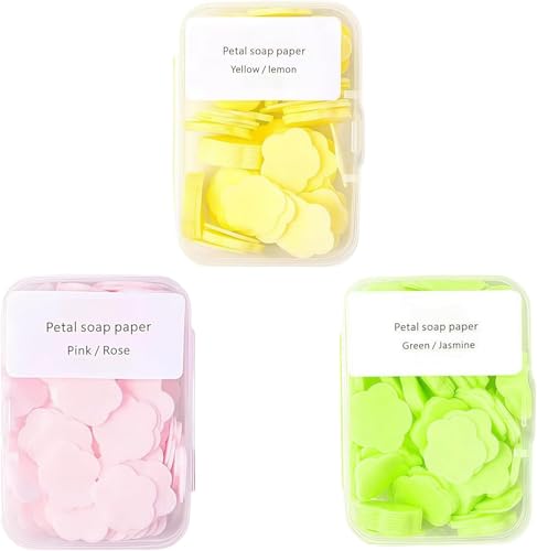 300pcs Portable Soap Sheets - Scented Travel Soap - Mix Colors
