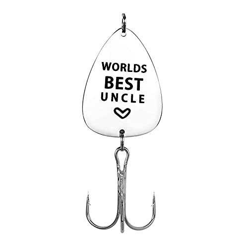 Worlds Best Uncle Stainless Steel Fishing Lure - Personalized Gift Idea
