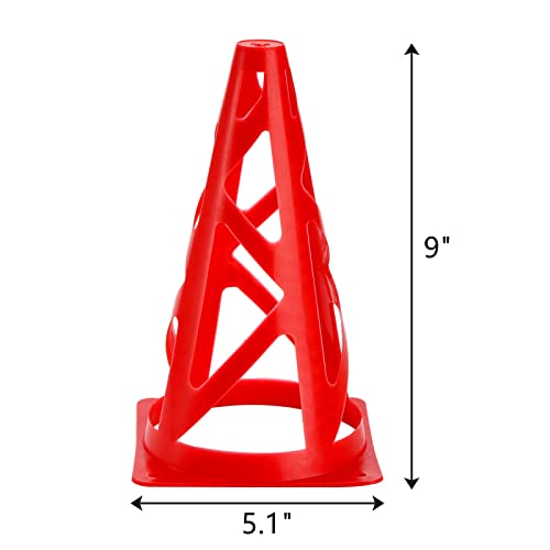 ZEAYEA 30 Pack Agility Sports Cones - 9 Inch Soccer & Training Equipment